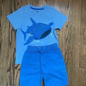 Tea Collection Blue Shark Graphic T-Shirt and Shorts Set